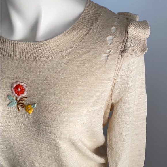 Wildfox Spring Bloom Zanetti in heather nude haze soft knit boho sweater - Picture 12 of 12